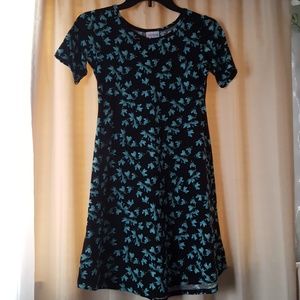 Blue and black dress